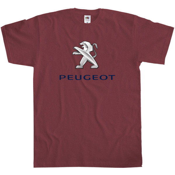 Футболка Классика Мужская Fruit of the loom - Peugeot - Logo 1 - Mfest