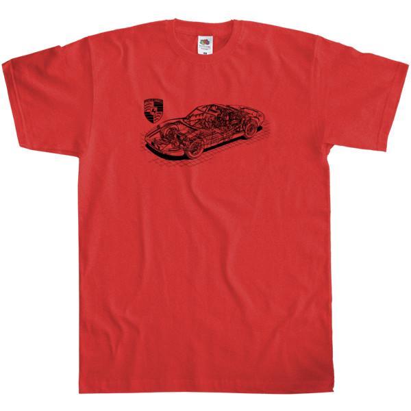 Men's T-Shirt Fruit of the loom - Porsche - Logo 14 - Mfest