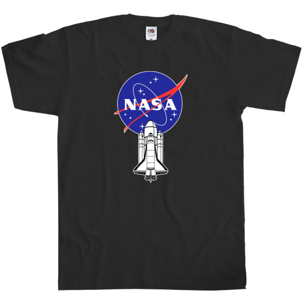 Футболка Класика Чоловіча Fruit of the loom - Nasa logo 3 - Mfest