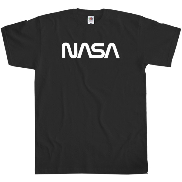 Футболка Классика Мужская Fruit of the loom - Nasa logo - Mfest