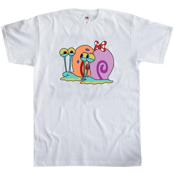 Men's T-Shirt Fruit of the loom - Gary the snail family couple - Mfest