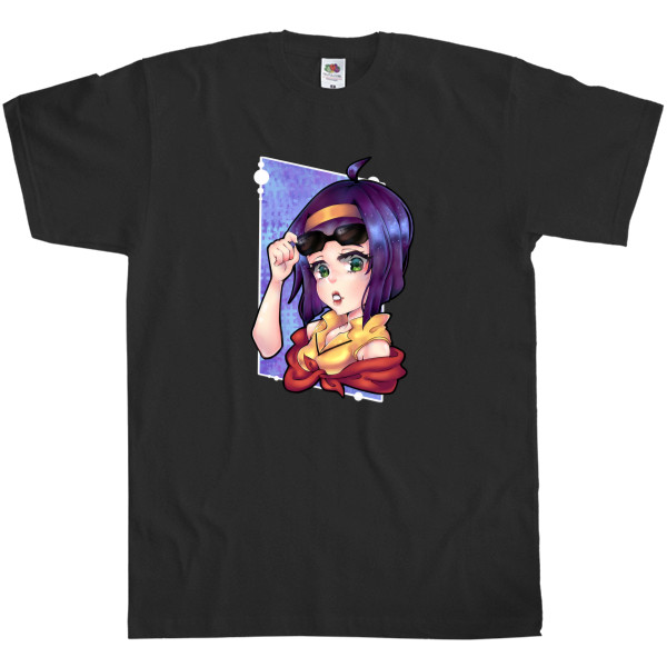 Men's T-Shirt Fruit of the loom - Cowboy Bebop Faye Valentine - Mfest