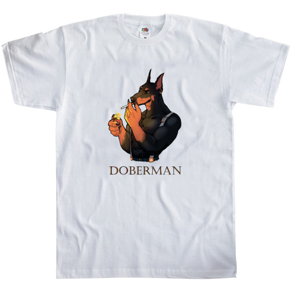 Men's T-Shirt Fruit of the loom - Cool Doberman - Mfest