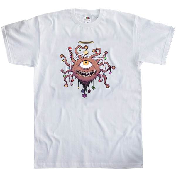 Men's T-Shirt Fruit of the loom - DnD Beholder Christmas Tree - Mfest