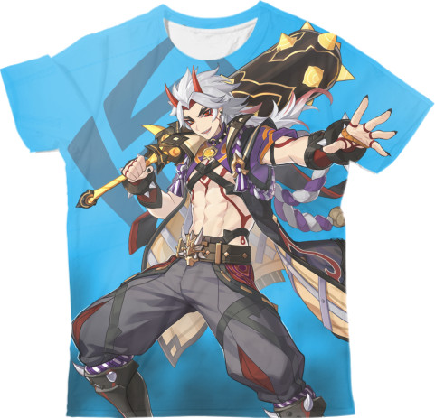 Man's T-shirt 3D - arataki itto genshin impact - Mfest