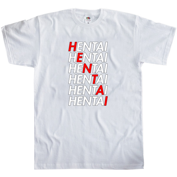 Men's T-Shirt Fruit of the loom - Hentai (Text 2) - Mfest