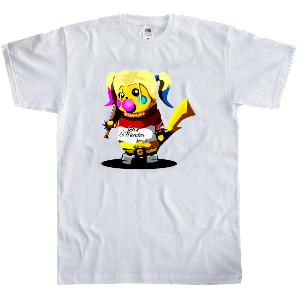 Men's T-Shirt Fruit of the loom - Пикачу Харли Квин - Mfest