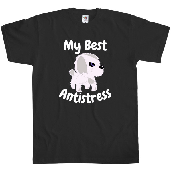 Men's T-Shirt Fruit of the loom - Maltese Best Antistress, Мальтийская болонка - Mfest