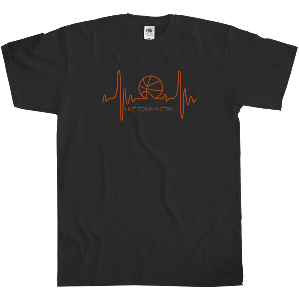 Men's T-Shirt Fruit of the loom - LIVE FOR BASKETBALL - Mfest