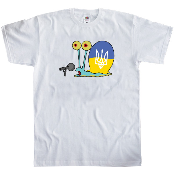 Men's T-Shirt Fruit of the loom - Gary the Snail supports Ukraine - Mfest