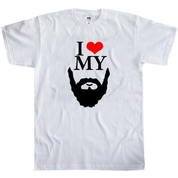 Men's T-Shirt Fruit of the loom - I love my beard - Mfest