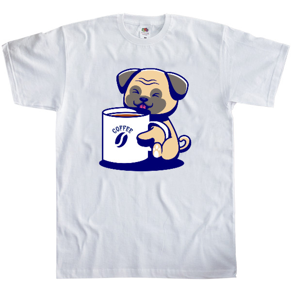 Men's T-Shirt Fruit of the loom - Coffee Dog - Mfest