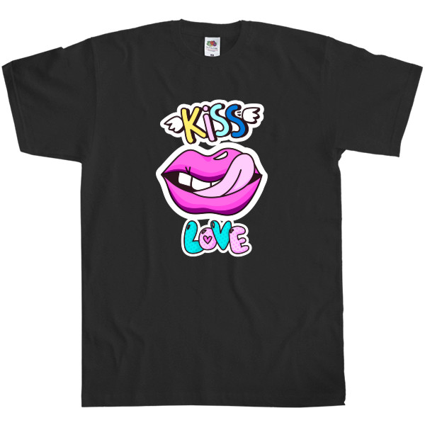 Men's T-Shirt Fruit of the loom - Губы Kiss - Mfest