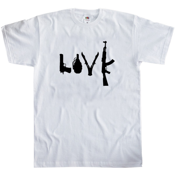 Men's T-Shirt Fruit of the loom - banksy love - Mfest