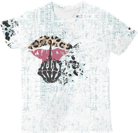 Man's T-shirt 3D - lips and hand - Mfest