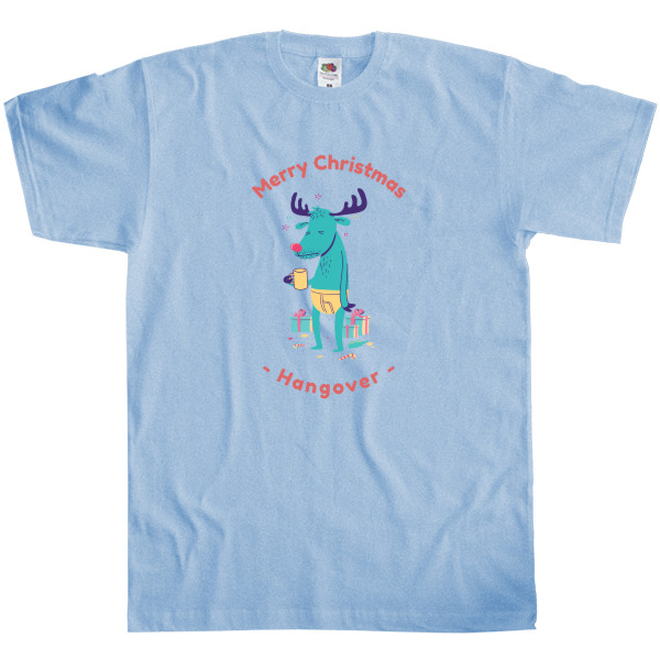 Men's T-Shirt Fruit of the loom - Merry Christmas Hangover - Mfest