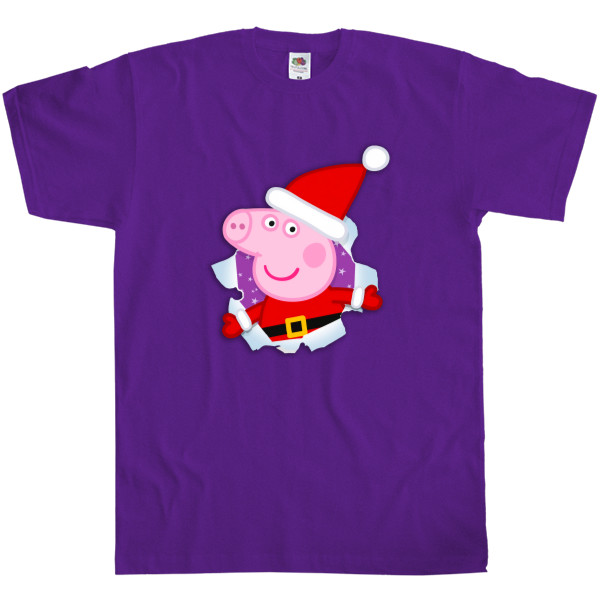 Men's T-Shirt Fruit of the loom - Santa pig Peppa - Mfest