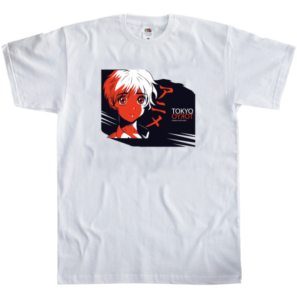 Футболка Класика Чоловіча Fruit of the loom - Ken Kaneki Tokyo Ghoul - Mfest