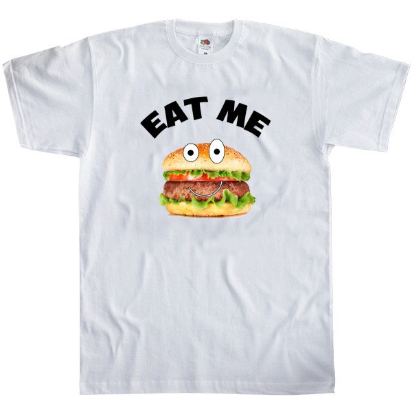 Приколы для него - Men's T-Shirt Fruit of the loom - Eat me - Mfest