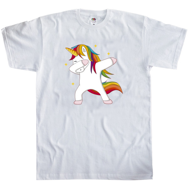 Men's T-Shirt Fruit of the loom - Dabbing Unicorn - Mfest