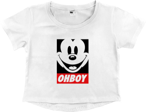 Women's Cropped Premium T-Shirt - Bad mickey mouse 14 - Mfest