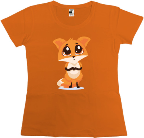 Women's Premium T-Shirt - Сute little fox - Mfest