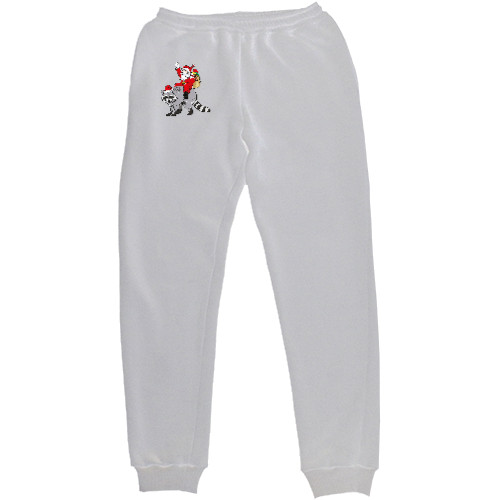 Men's Sweatpants - Дід Мороз і єнот - Mfest