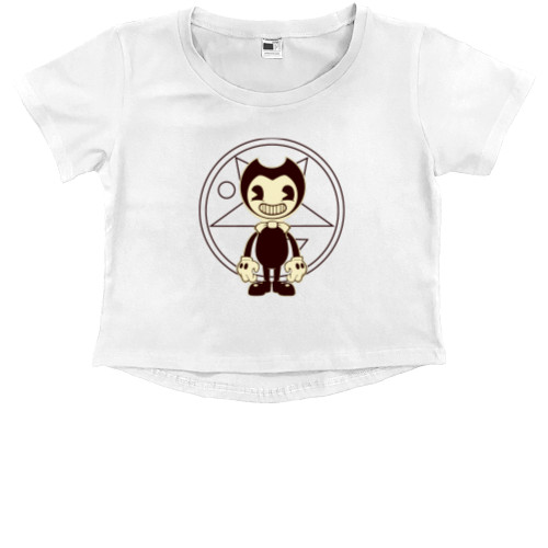 Kids' Premium Cropped T-Shirt - Bendy And The Ink Machine 6 - Mfest