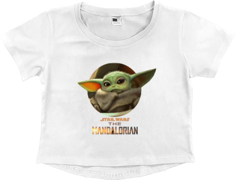 Кроп - топ Премиум Женский - BABY YODA - Mfest