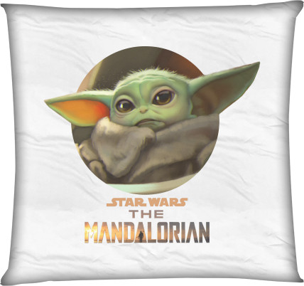 Square Throw Pillow - BABY YODA - Mfest