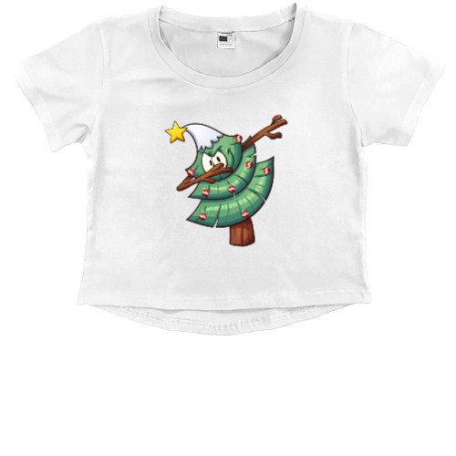 Kids' Premium Cropped T-Shirt - Ялинка даб - Mfest