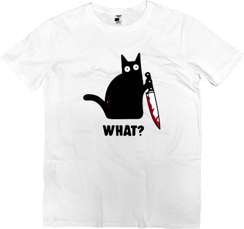 Men’s Premium T-Shirt - CAT WHAT (MEME) - Mfest