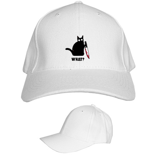 Kids' Baseball Cap 6-panel - CAT WHAT (MEME) - Mfest