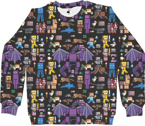 Women's Sweatshirt 3D - Minecraft (Pattern) - Mfest