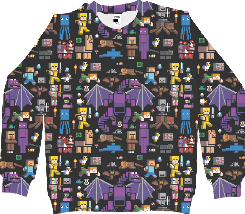 Men's Sweatshirt 3D - Minecraft (Pattern) - Mfest