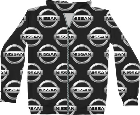 Unisex Zip-through Hoodie 3D - NISSAN (4) - Mfest