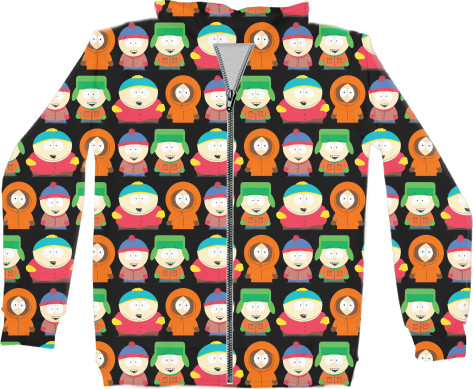 Unisex Zip-through Hoodie 3D - south park 8 - Mfest