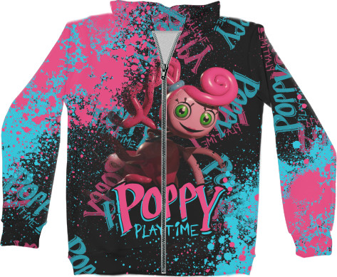 Unisex Zip-through Hoodie 3D - Poppy Playtime (Mommy) 2 - Mfest