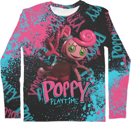 Men's Longsleeve Shirt 3D - Poppy Playtime (Mommy) 2 - Mfest