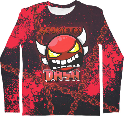 Kids' Longsleeve Shirt 3D - Geometry Dash [11] - Mfest