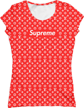 Women's T-Shirt 3D - Supreme & Louis Vuitton - Mfest