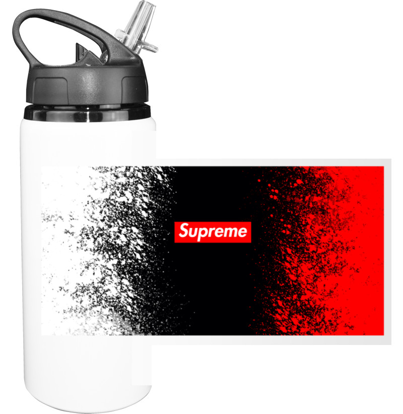 Supreme - Бутылка для воды - Supreme (Red and white paint) - Mfest