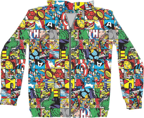 Unisex Zip-through Hoodie 3D - MARVEL [2] - Mfest