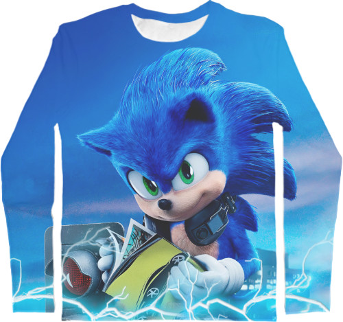 Men's Longsleeve Shirt 3D - Sonic (29) - Mfest