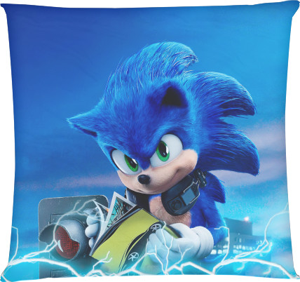 Square Throw Pillow - Sonic (29) - Mfest