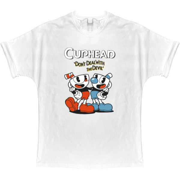 Футболка Оверсайз - Cuphead принт - Mfest