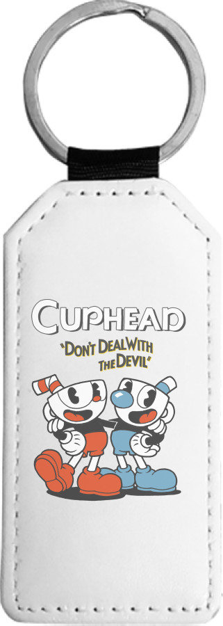 Брелок прямоугольный - Cuphead принт - Mfest