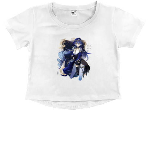 Kids' Premium Cropped T-Shirt - Genshin Impact Layla 2 - Mfest