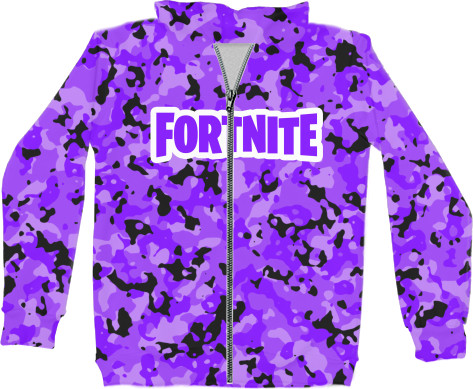 Unisex Zip-through Hoodie 3D - Fortnite (Камуфляж 1) - Mfest