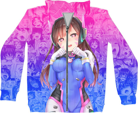 Unisex Zip-through Hoodie 3D - Overwatch (Senpai) - Mfest